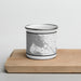 Front View Custom Blaine Washington Map Enamel Mug in Classic on Cutting Board