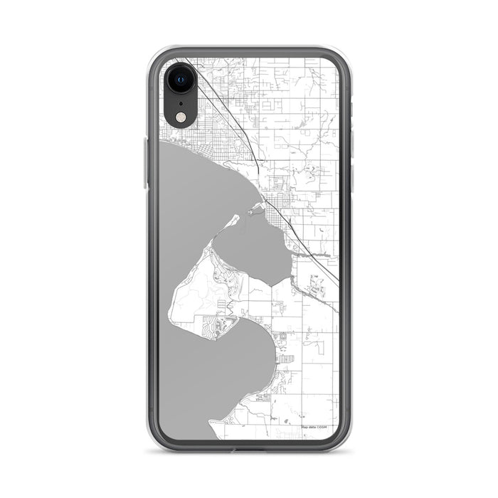 Custom iPhone XR Blaine Washington Map Phone Case in Classic