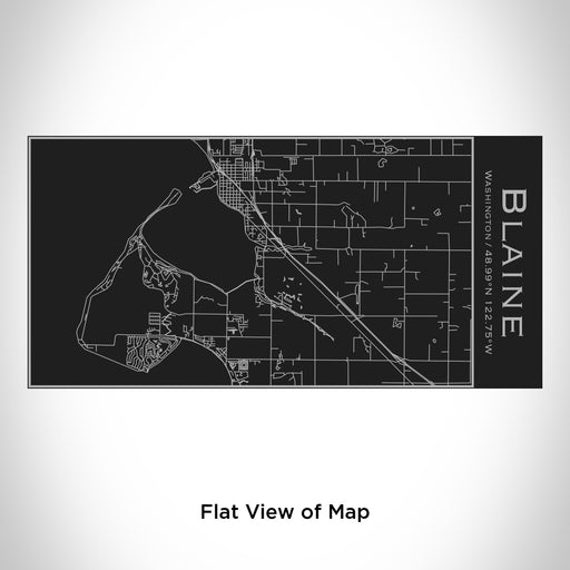 Rendered View of Blaine Washington Map Engraving on 17oz Stainless Steel Insulated Cola Bottle in Black