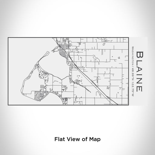 Rendered View of Blaine Washington Map Engraving on 17oz Stainless Steel Insulated Cola Bottle in White