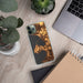 Custom Blaine Washington Map Phone Case in Ember on Table with Laptop and Plant