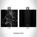 Rendered View of Blaine Washington Map Engraving on 6oz Stainless Steel Flask in Black