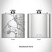 Rendered View of Blaine Washington Map Engraving on 6oz Stainless Steel Flask