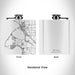 Rendered View of Blaine Washington Map Engraving on 6oz Stainless Steel Flask in White