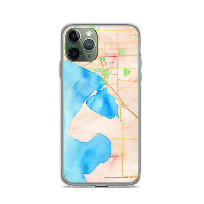 Custom iPhone 11 Pro Blaine Washington Map Phone Case in Watercolor