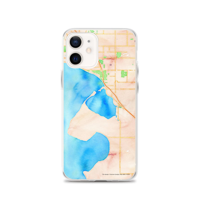 Custom iPhone 12 Blaine Washington Map Phone Case in Watercolor