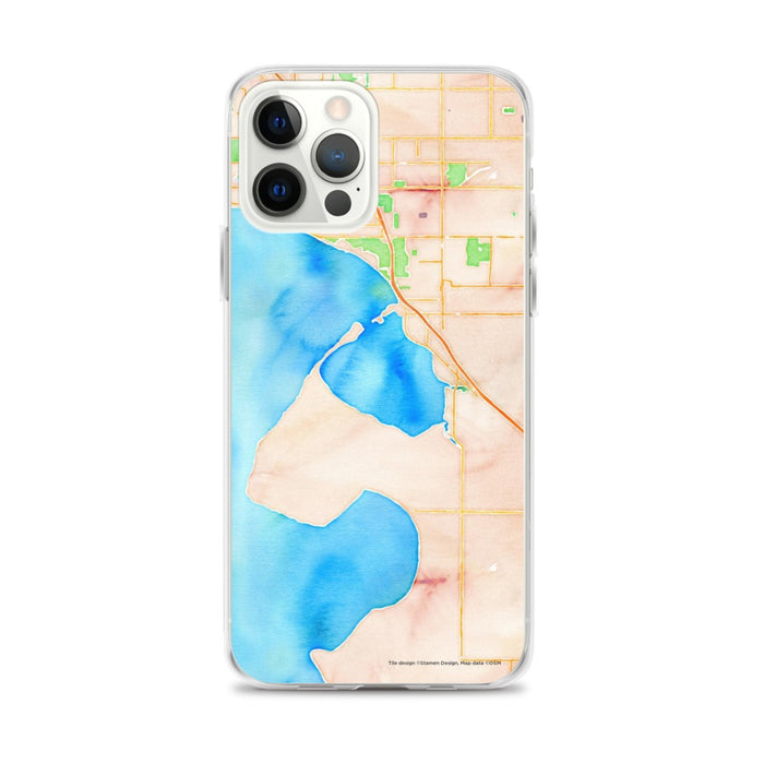 Custom iPhone 12 Pro Max Blaine Washington Map Phone Case in Watercolor