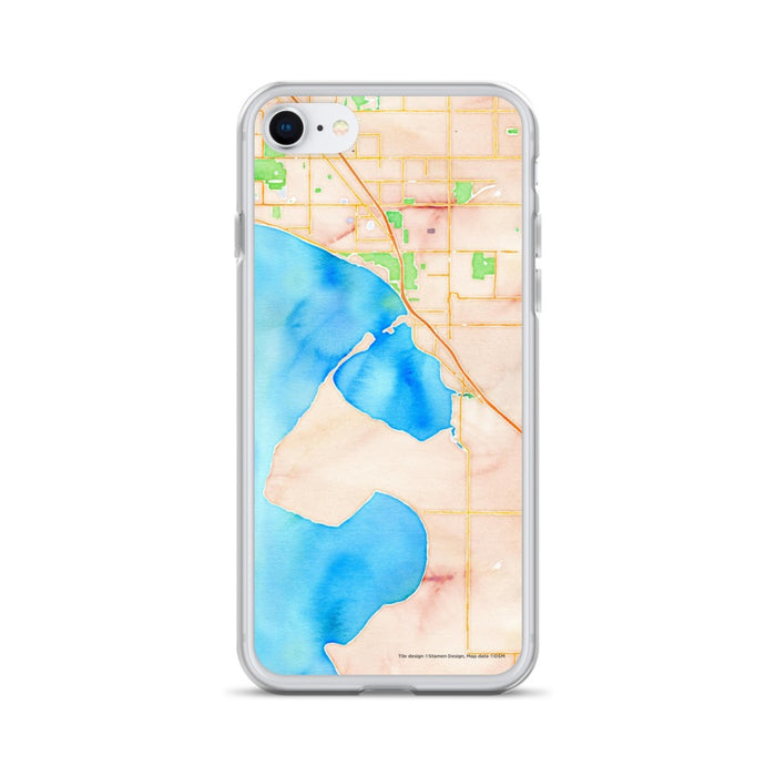 Custom iPhone SE Blaine Washington Map Phone Case in Watercolor