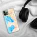 Custom Blaine Washington Map Phone Case in Watercolor on Table with Black Headphones