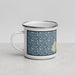 Left View Custom Blaine Washington Map Enamel Mug in Woodblock