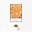 12x18 Blairsville Georgia Map Print Portrait Orientation in Ember Style With Small Cactus Plant in White Planter