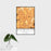 16x24 Blairsville Georgia Map Print Portrait Orientation in Ember Style With Tropical Plant Leaves in Water