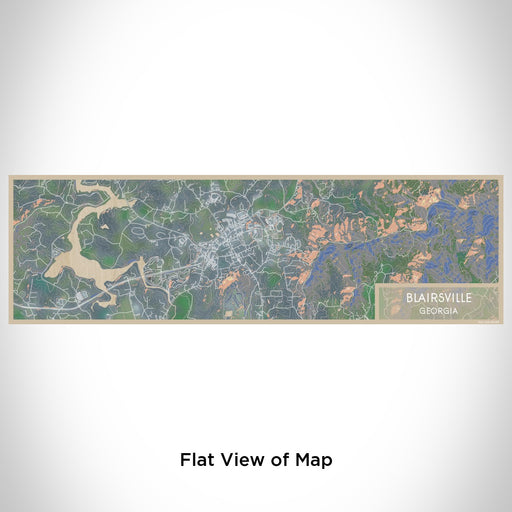 Flat View of Map Custom Blairsville Georgia Map Enamel Mug in Afternoon