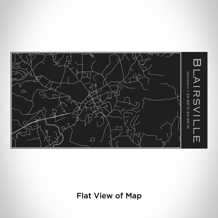 Rendered View of Blairsville Georgia Map Engraving on 17oz Stainless Steel Insulated Cola Bottle in Black