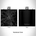 Rendered View of Blairsville Georgia Map Engraving on 6oz Stainless Steel Flask in Black