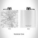 Rendered View of Blairsville Georgia Map Engraving on 6oz Stainless Steel Flask in White