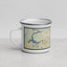 Left View Custom Blairsville Georgia Map Enamel Mug in Woodblock