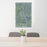 24x36 Blanco Texas Map Print Portrait Orientation in Afternoon Style Behind 2 Chairs Table and Potted Plant