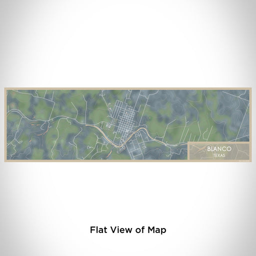 Flat View of Map Custom Blanco Texas Map Enamel Mug in Afternoon