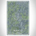 Blanco Texas Map Print Portrait Orientation in Afternoon Style With Shaded Background