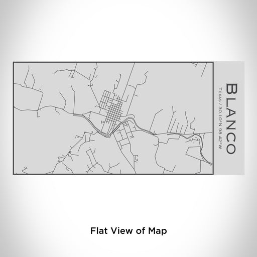 Rendered View of Blanco Texas Map Engraving on 17oz Stainless Steel Insulated Cola Bottle
