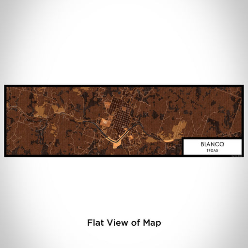 Flat View of Map Custom Blanco Texas Map Enamel Mug in Ember