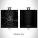 Rendered View of Blanco Texas Map Engraving on 6oz Stainless Steel Flask in Black