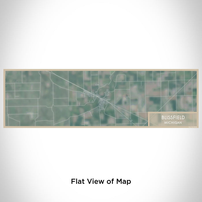 Flat View of Map Custom Blissfield Michigan Map Enamel Mug in Afternoon