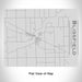 Rendered View of Blissfield Michigan Map Engraving on 20oz Stainless Steel Insulated Bottle with Bamboo Top