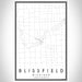 Blissfield Michigan Map Print Portrait Orientation in Classic Style With Shaded Background