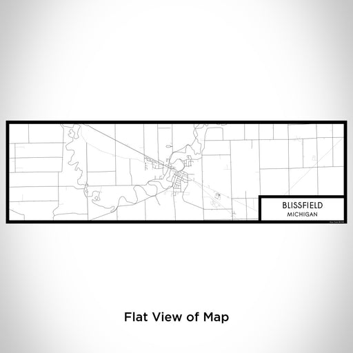 Flat View of Map Custom Blissfield Michigan Map Enamel Mug in Classic