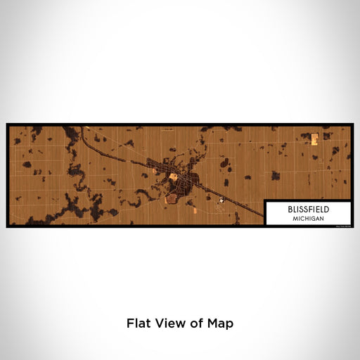 Flat View of Map Custom Blissfield Michigan Map Enamel Mug in Ember