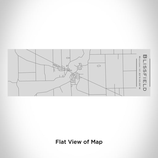 Rendered View of Blissfield Michigan Map Engraving on 10oz Stainless Steel Insulated Cup with Sipping Lid
