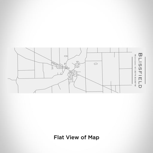 Rendered View of Blissfield Michigan Map Engraving on 10oz Stainless Steel Insulated Cup with Sliding Lid in White