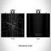 Rendered View of Blissfield Michigan Map Engraving on 6oz Stainless Steel Flask in Black