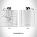 Rendered View of Blissfield Michigan Map Engraving on 6oz Stainless Steel Flask in White
