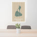24x36 Block Island Rhode Island Map Print Portrait Orientation in Afternoon Style Behind 2 Chairs Table and Potted Plant