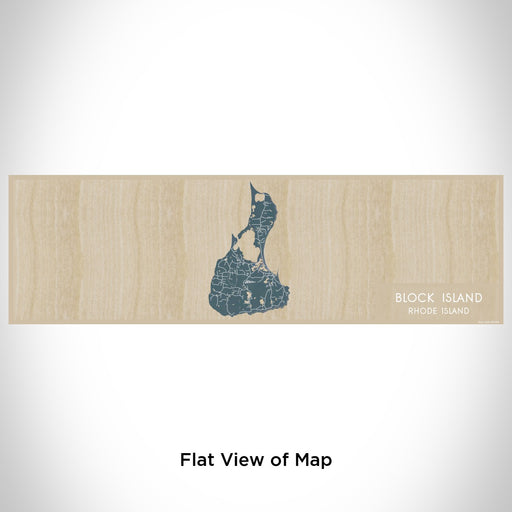 Flat View of Map Custom Block Island Rhode Island Map Enamel Mug in Afternoon