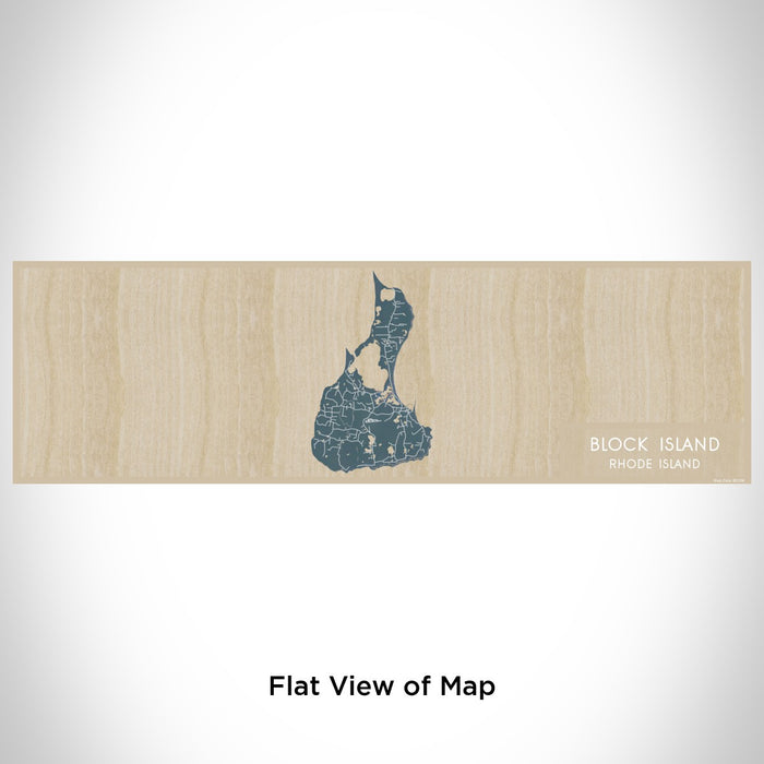 Flat View of Map Custom Block Island Rhode Island Map Enamel Mug in Afternoon
