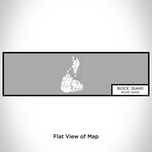 Flat View of Map Custom Block Island Rhode Island Map Enamel Mug in Classic