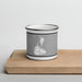 Front View Custom Block Island Rhode Island Map Enamel Mug in Classic on Cutting Board