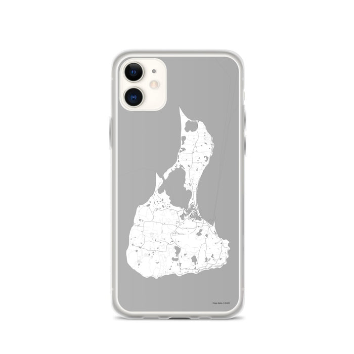 Custom iPhone 11 Block Island Rhode Island Map Phone Case in Classic