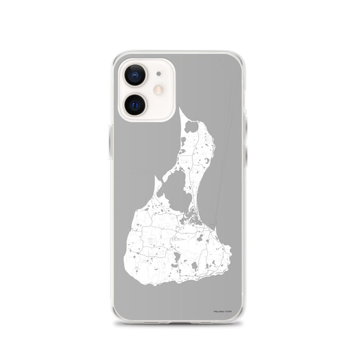 Custom iPhone 12 Block Island Rhode Island Map Phone Case in Classic