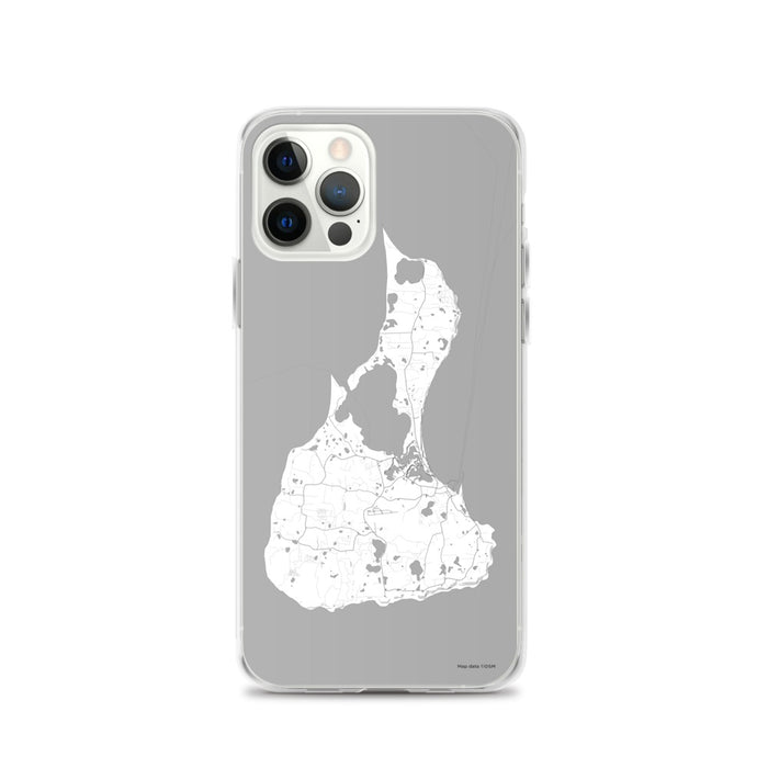 Custom iPhone 12 Pro Block Island Rhode Island Map Phone Case in Classic