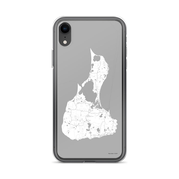 Custom iPhone XR Block Island Rhode Island Map Phone Case in Classic