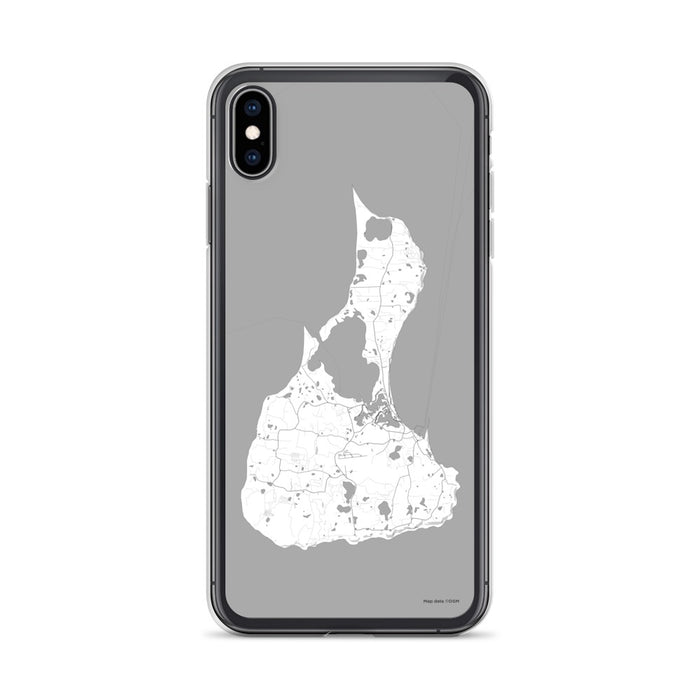 Custom iPhone XS Max Block Island Rhode Island Map Phone Case in Classic