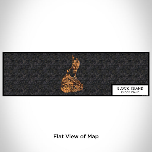 Flat View of Map Custom Block Island Rhode Island Map Enamel Mug in Ember
