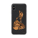 Custom iPhone X/XS Block Island Rhode Island Map Phone Case in Ember