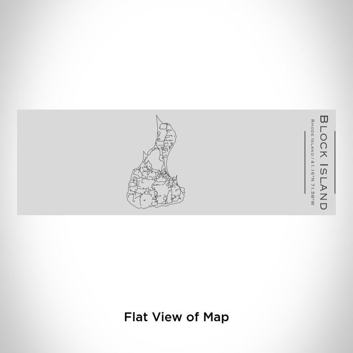 Rendered View of Block Island Rhode Island Map Engraving on 10oz Stainless Steel Insulated Cup with Sipping Lid
