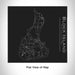 Rendered View of Block Island Rhode Island Map Engraving on 17oz Stainless Steel Insulated Tumbler in Black